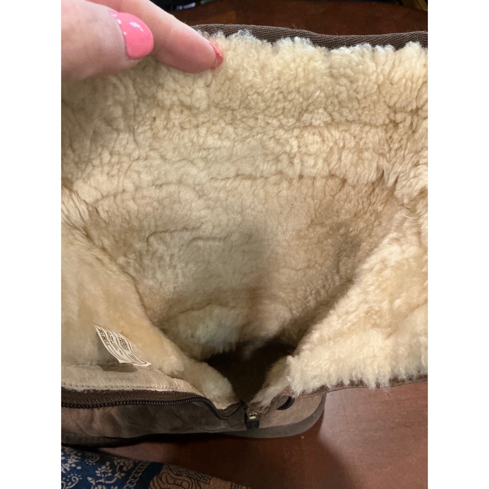 UGG Retro Cargo 1895 Size 8 Brown Suede Sheepskin Lining Side Pocket Buckle Zip - Picture 14 of 14